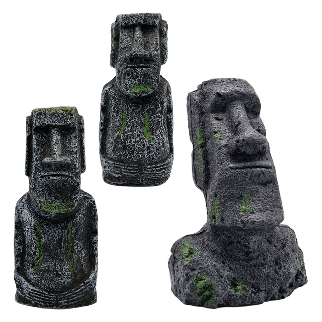 Aquarium Moai Statues Easter I - đánh giá và giá Aquarium Fish Pot