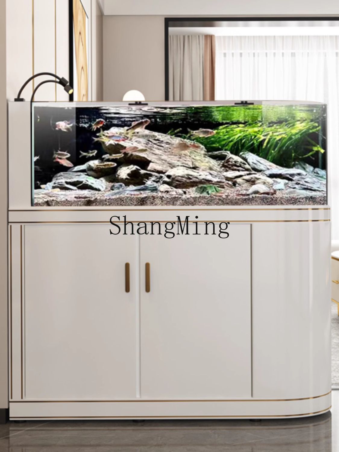 FG Light Luxury Curved Screen  - đánh giá và giá Wild Aquarium Fish