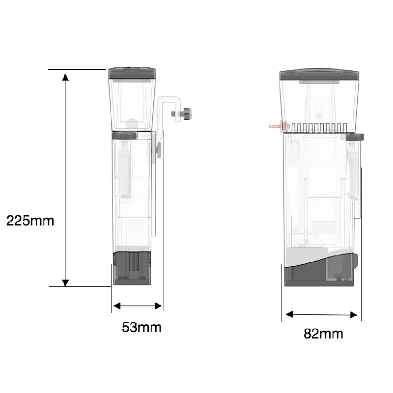 Bong Bóng Pháp Sư Mini Q Skimm - đánh giá và giá Protein Skimmer Reef