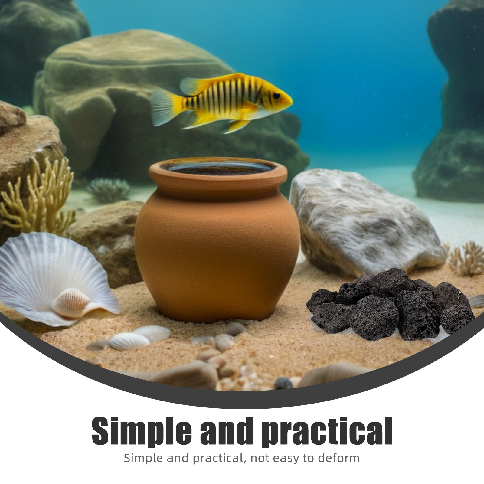 1Pack Natural Volcanic Stones  - đánh giá và giá Aquarium Fish Pot